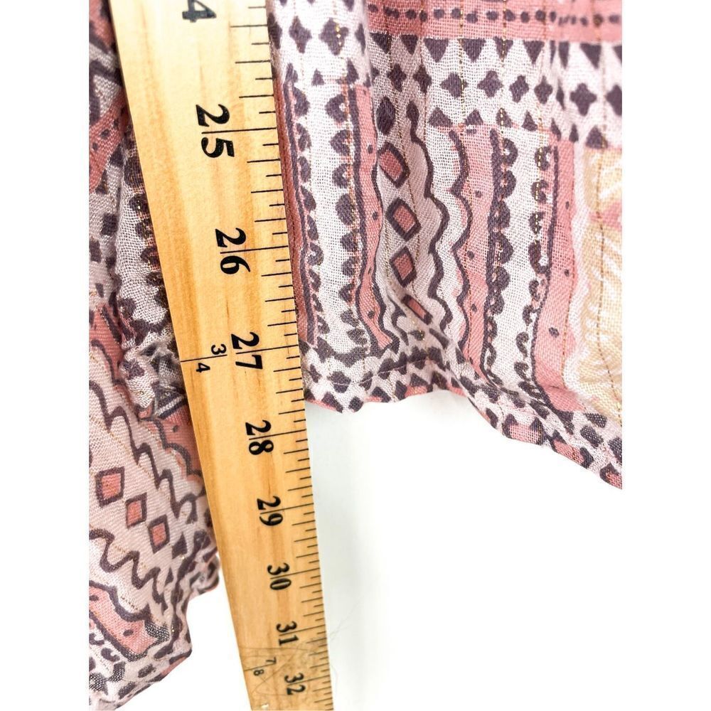 Free People Dream Lover Tunic Boho Peasant Tassel Long Sleeve Blouse with Floral - Picture 15 of 16
